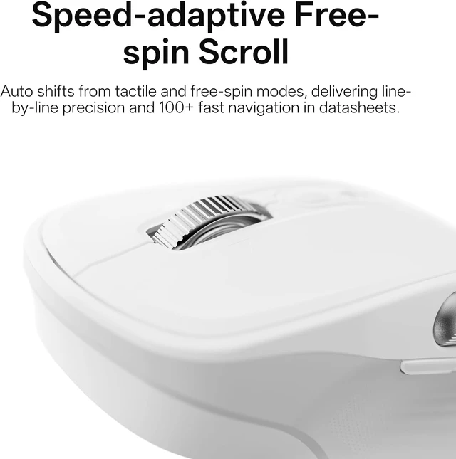 Alt view image 2 of 7 - Rapoo M680 Wireless Mouse - for Small to Medium Hands, Bluetooth 5.0/4.0 + 2.4GHz Tri-Mode Multi-Device Mouse, Free-Spin Scroll, Horizontal Wheel, Silent Clicks, 4800 DPI, 2-Year Battery