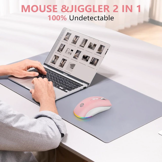 Alt view image 5 of 7 - Wireless Bluetooth Mouse, Rechargeable Mouse, LED Silent Dual Mode(Bluetooth 5.2 and 2.4G) Wireless Mouse for Laptop, PC, MacipadWide Compatibility RGB, Ergonomic, Portable,3-Level 1600 DPI.