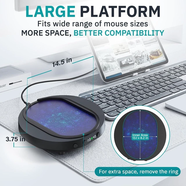 Alt view image 4 of 5 - TECH8 USA BigMax Premium Mechanical Mouse Mover Jiggler, 5 Activity Modes, Shut-Off Timer, LED Display, Removable Ring, Undetectable Natural Mouse Movement, No Software, Designed & Engineered in USA