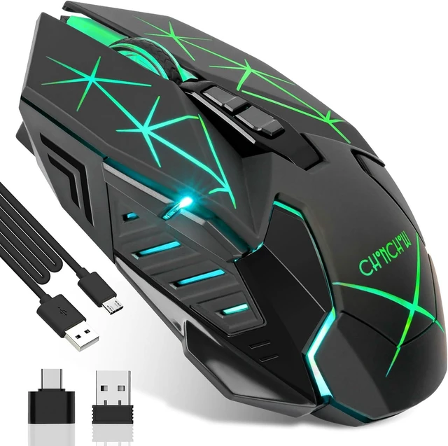 Main image of Rechargeable Wireless Gaming Mouse with Light Up, 3200 DPI for PC Computer