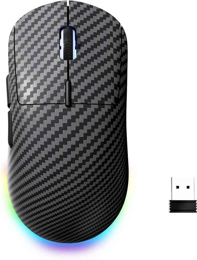 Main image of G57 Wireless Gaming Mouse, 8000 DPI, Carbon Fiber Pattern