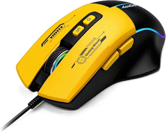Main image of Gaming Mouse, Wired Gaming Mouse with RGB Backlit, 7200DPI Adjustable, PC Gaming Mice with 7 rogrammable Macro Buttonsg, Ergonomic Mouse Gamer for PC, Desktop, MacLaptop, Chromebook.