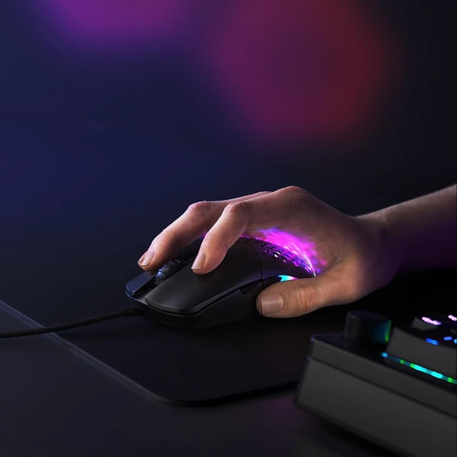 Alt view image 2 of 7 - GLORIOUS Model O Eternal Ultralight RGB Gaming Mouse - Wired - 55g Lightweight - Customizable RGB Lighting - 6 Programmable Buttons - Symmetrical Design - 12K DPI Optical Sensor - PC/Mac - Black