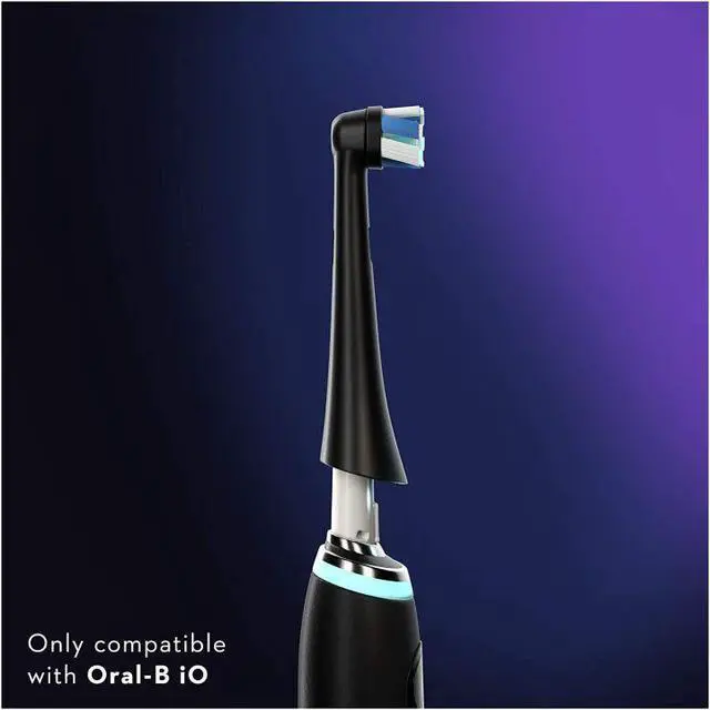 Alt view image 2 of 6 - Oral-B iO Ultimate Clean Replacement Brush Heads, 4 Count Black, Refills Only Compatible with Oral-B iO Series Electric Toothbrushes