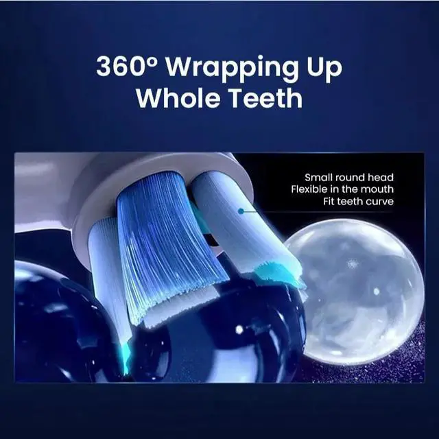 Alt view image 5 of 5 - Oral-B iO Ultimate Clean Replacement Brush Heads, 4 Count White, Only Compatible with Oral-B iO Series Electric Toothbrushes