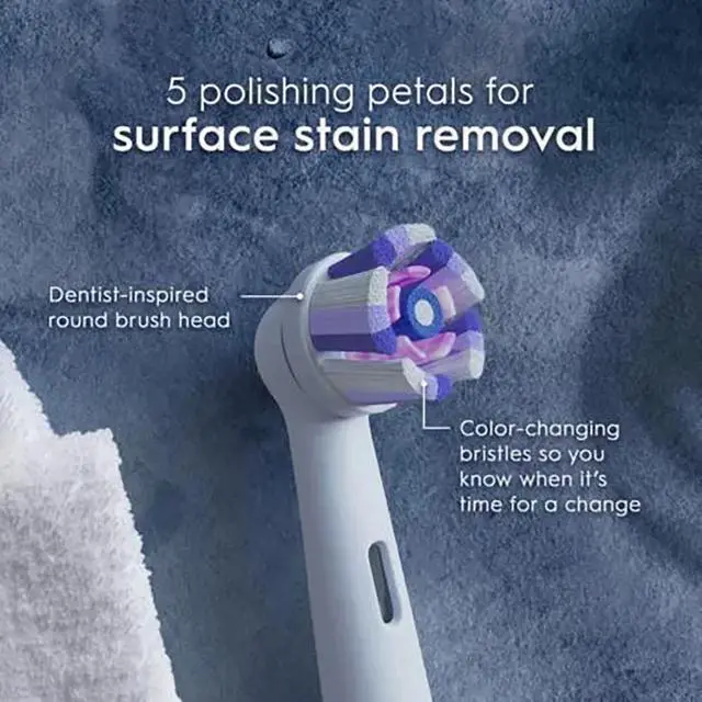 Alt view image 7 of 7 - Oral-B iO Radiant White Replacement Brush Heads, 4 Count White, Only Compatible with Oral-B iO Series Electric Toothbrushes