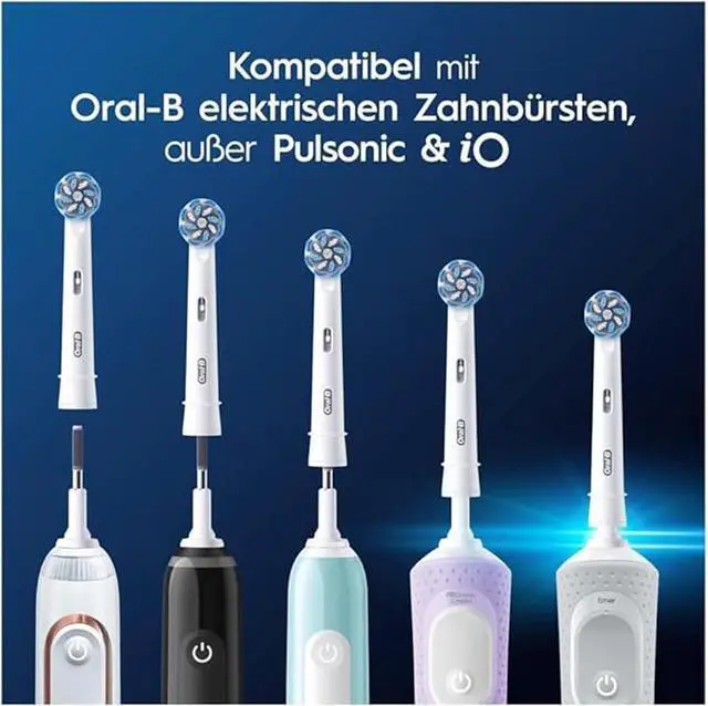 Alt view image 6 of 6 - Oral-B Pro Sensitive Clean Replacement Brush Heads, 8 Count, Compatible with All Rotating Oral-B Electric Toothbrushes Except iO Series