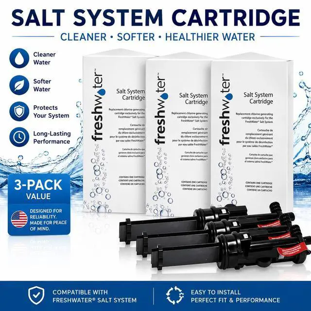 Main image of 3 Pack FreshWater Salt System Cartridge Replacement for Hot Spring & Caldera Spa Salt Water System