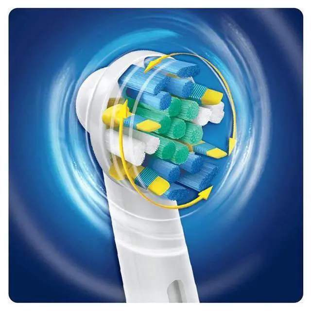 Alt view image 5 of 5 - For OralB Cross Action Replacement Brush Heads, 4Pack, CleanMaximiser Bristles for Deep Plaque Removal