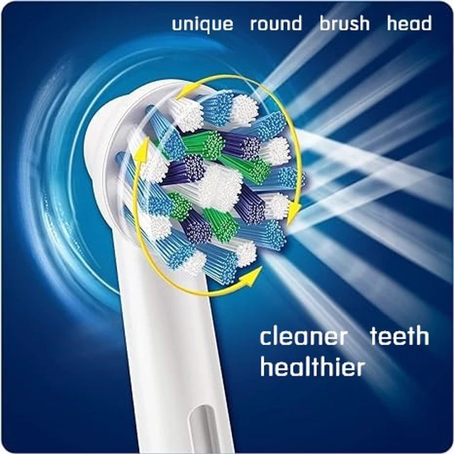 Alt view image 5 of 6 - Oral-B CrossAction Replacement Brush Heads, 8Pack, Angled Bristles Deep Clean Between Teeth