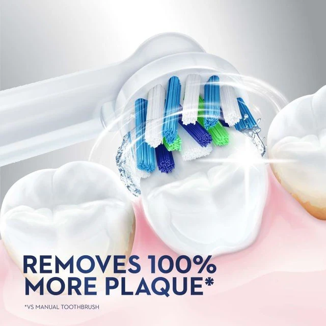 Alt view image 2 of 6 - Oral-B CrossAction Toothbrush Replacement Heads, 4 Pack, MultiDirectional Bristles for Plaque Removal