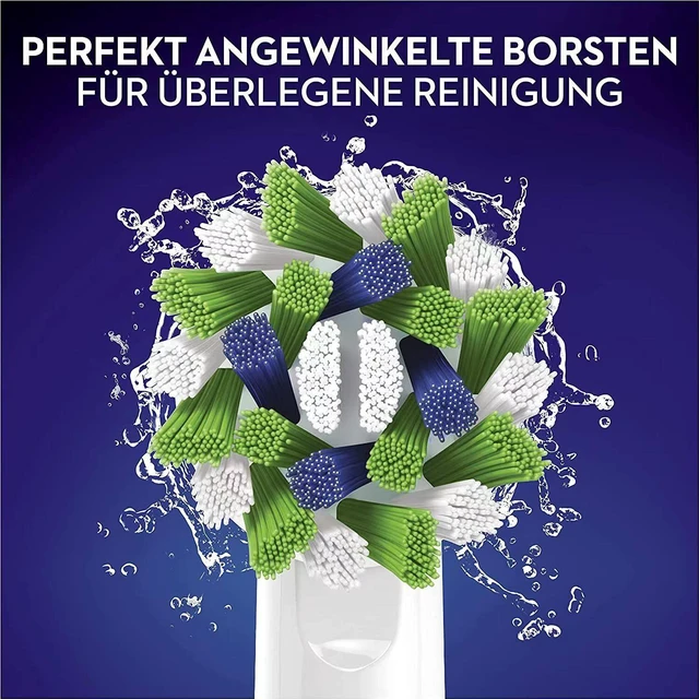 Alt view image 3 of 7 - Oral-B CrossAction Toothbrush Replacement Heads, 4 Pack, CleanMaximiser Bristles for Full Mouth Plaque Removal