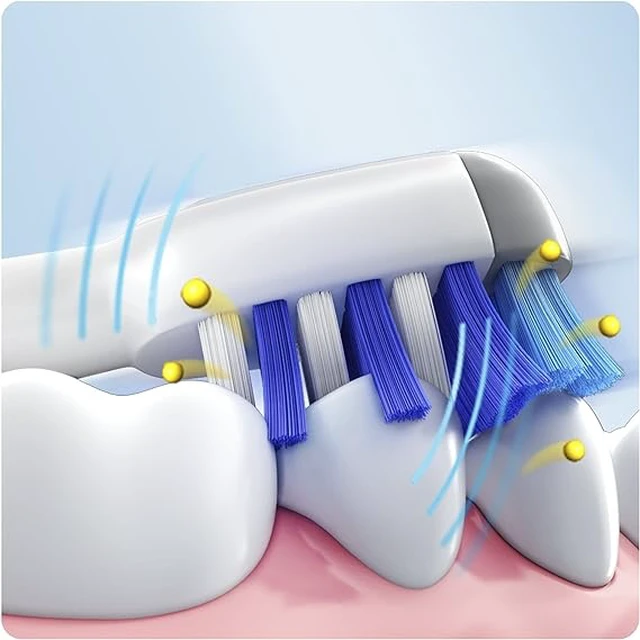 Alt view image 2 of 4 - Oral-B TriZone Replacement Brush Heads, 4Pack, Triple Action Deep Clean Bristles