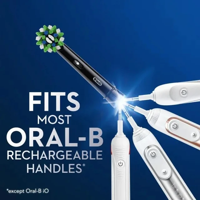 Alt view image 2 of 5 - OralB Cross Action Replacement Brush Heads, 4Pack, Angled Cross Bristles Deep Clean