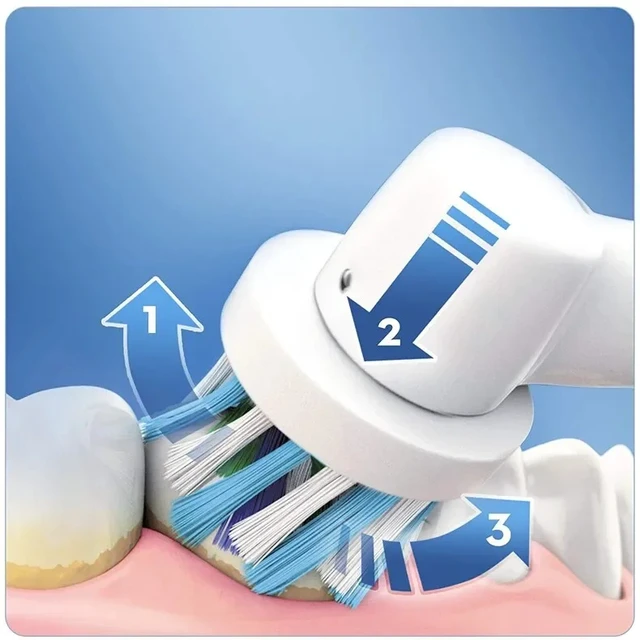 Alt view image 6 of 6 - OralB Cross Action Toothbrush Replacement Heads, 4 Pack, Multi-Angle Bristles Deep Gumline Cleaning