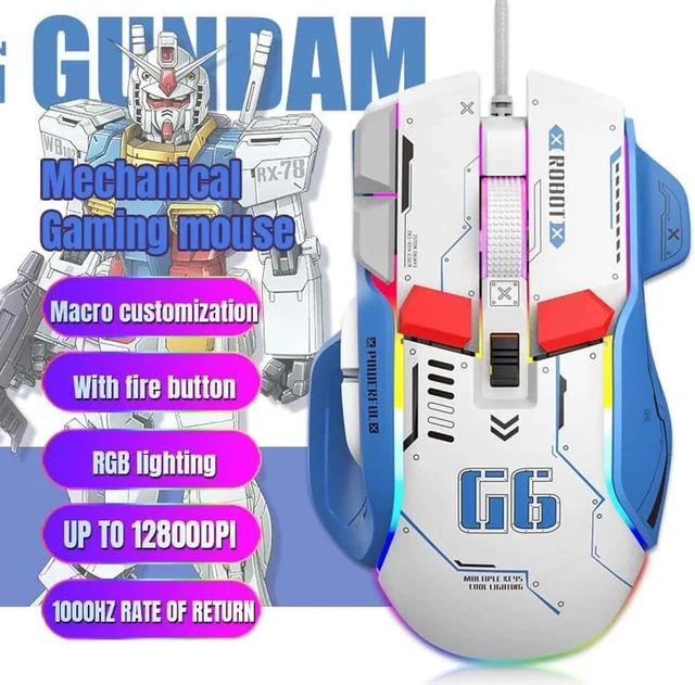 Alt view image 2 of 5 - RGB Gaming Mouse Backlit Wired Ergonomic 10 Button Programmable Mouse ,UP to 12800 DPI, RGB,10 Programmable Buttons White