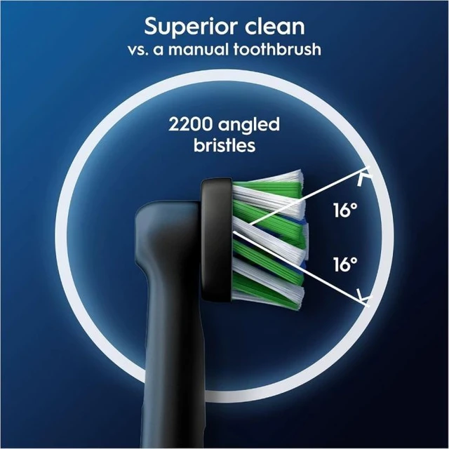 Alt view image 6 of 7 - Oral-B EB50 Pro Cross Action Electric Toothbrush Replacement Heads 4 Pack, Angled Bristles Deep Clean Between Teeth
