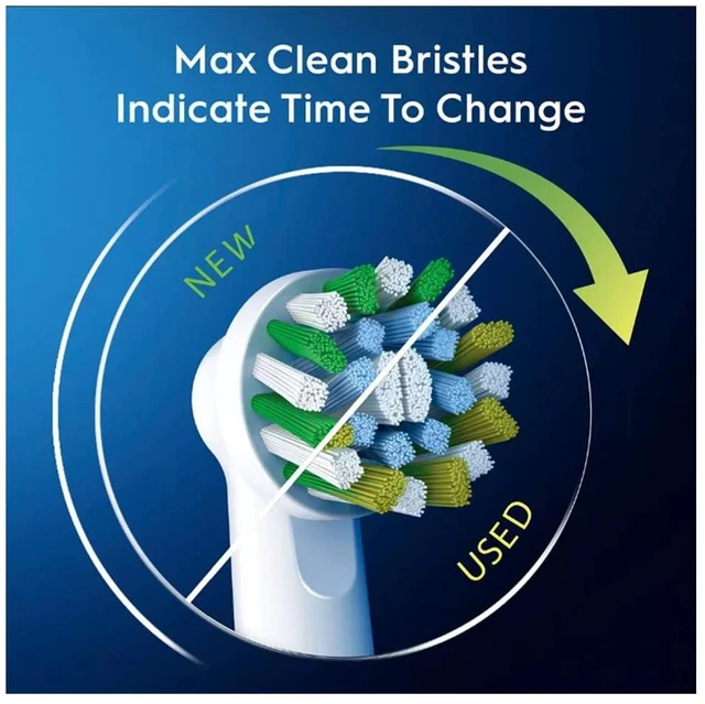 Alt view image 3 of 7 - Oral-B Pro Cross Action Replacement Brush Heads, 8 Count, Up To 100% More Plaque Removal, Compatible with Oral-B Electric Toothbrushes