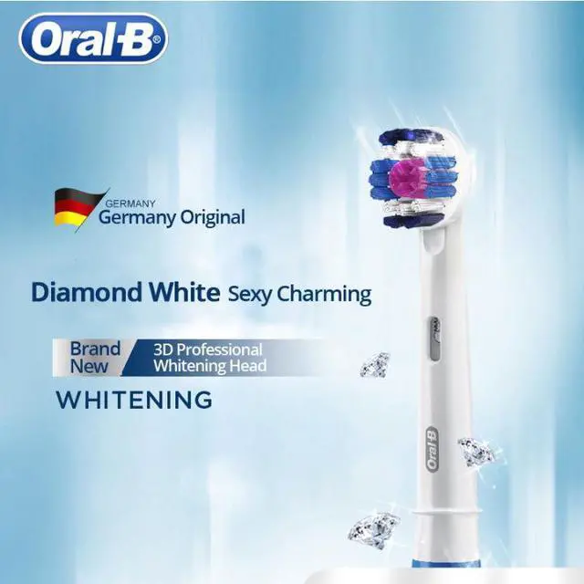 Alt view image 4 of 5 - Tête de brosse à dents électrique Oral-B Pro 3D White, poils en forme de X et cupule de polissage unique pour blanchir les dents et éliminer les taches superficielles, paquet de 4