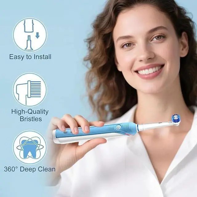 Alt view image 5 of 6 - Têtes De Brosse De Rechange Oral-B Precision Clean Originales D'Allemagne, Lot De 10