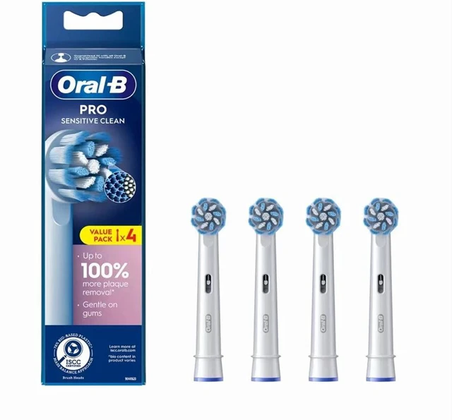 Main image of Têtes De Brosse De Rechange Oral-B Pro Sensitive Clean Pour Brosse À Dents Électrique, Paquet De 4