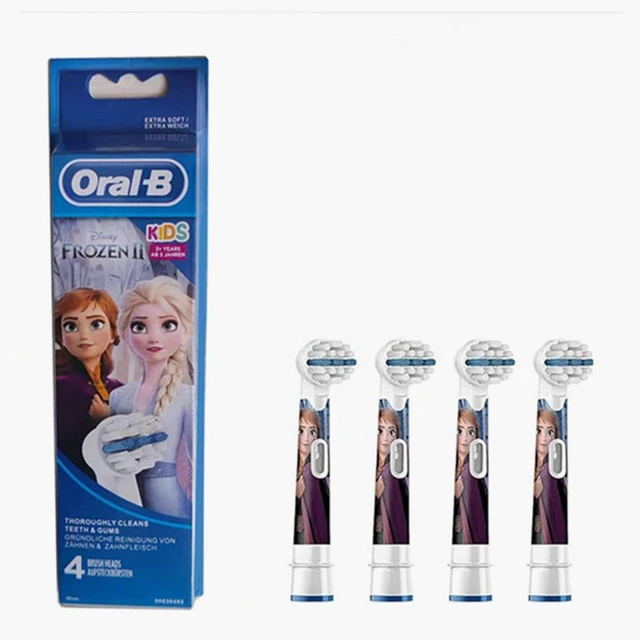 Alt view image 2 of 5 - Têtes De Brosse De Rechange Pour Brosse À Dents Électrique Oral-B Kids Frozen, Lot De 4