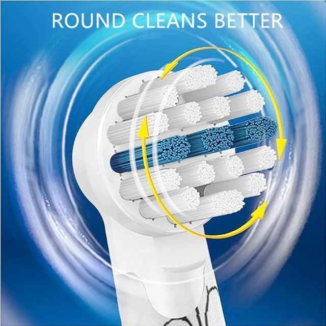 Alt view image 4 of 5 - Têtes De Brosse De Rechange Pour Brosse À Dents Électrique Oral-B Kids Frozen, Lot De 4