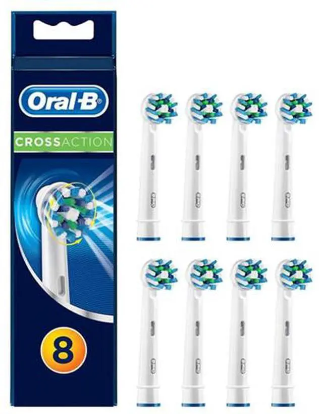 Main image of Têtes de brosse de rechange pour brosse à dents électrique Oral-B Cross Action, lot de 10