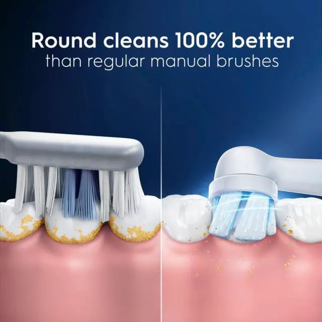 Alt view image 6 of 7 - Têtes de brosse à dents électriques Oral-B iO Gentle Cleaning blanches (4 pièces)