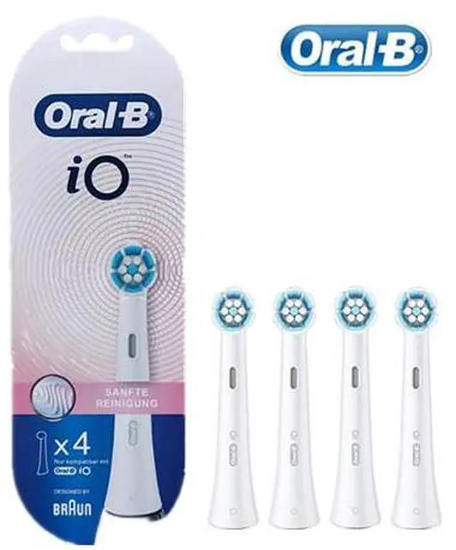 Main image of Têtes de brosse à dents électriques Oral-B iO Gentle Cleaning blanches (4 pièces)