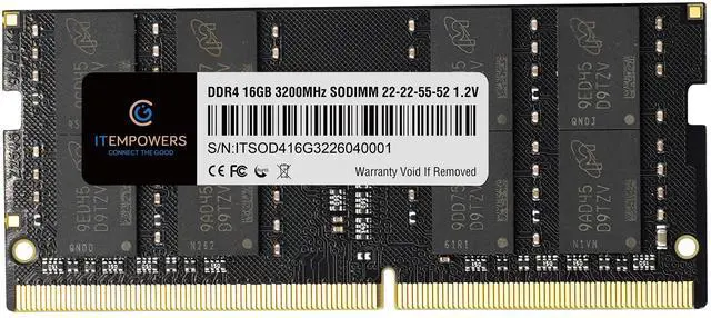 Alt view image 2 of 4 - ITEMPOWERS 16GB DDR4 3200MHz Laptop Memory RAM, 260-Pin SO-DIMM, PC4-25600, 1.2V, Non-ECC Unbuffered Notebook Memory Upgrade