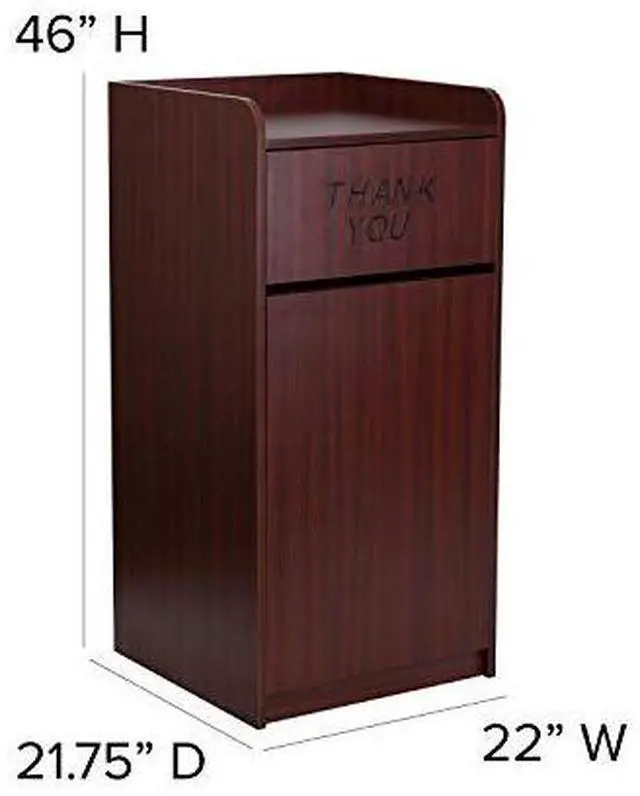 Alt view image 4 of 7 - EMMA + OLIVER Wood Tray Top Receptacle in Mahogany