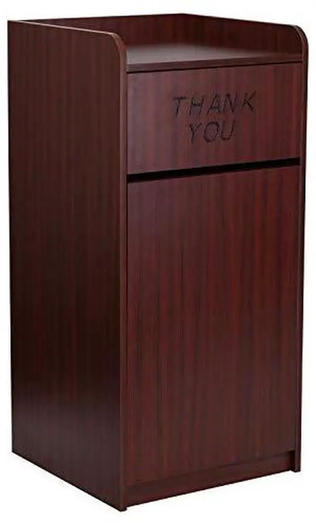 Alt view image 2 of 7 - EMMA + OLIVER Wood Tray Top Receptacle in Mahogany