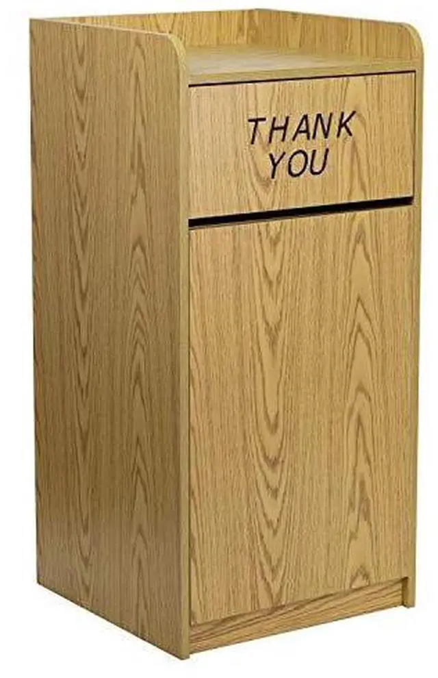 Alt view image 2 of 7 - EMMA + OLIVER Wood Tray Top Receptacle in Oak