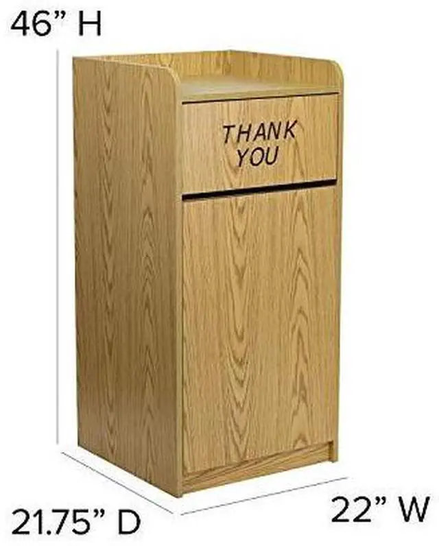 Alt view image 4 of 7 - EMMA + OLIVER Wood Tray Top Receptacle in Oak