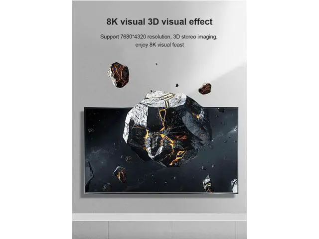Alt view image 3 of 7 - Directional Ultra High Speed 8K Fiber Optic HDMI 2.1 Cable, Certified Premium 48 Gbps Fiber Optic HDMI Cable, Supports 8K@60Hz 7680x4320, 4K@120Hz) eARC HDR10 HDCP 2.2 & 2.3 3D, 164ft