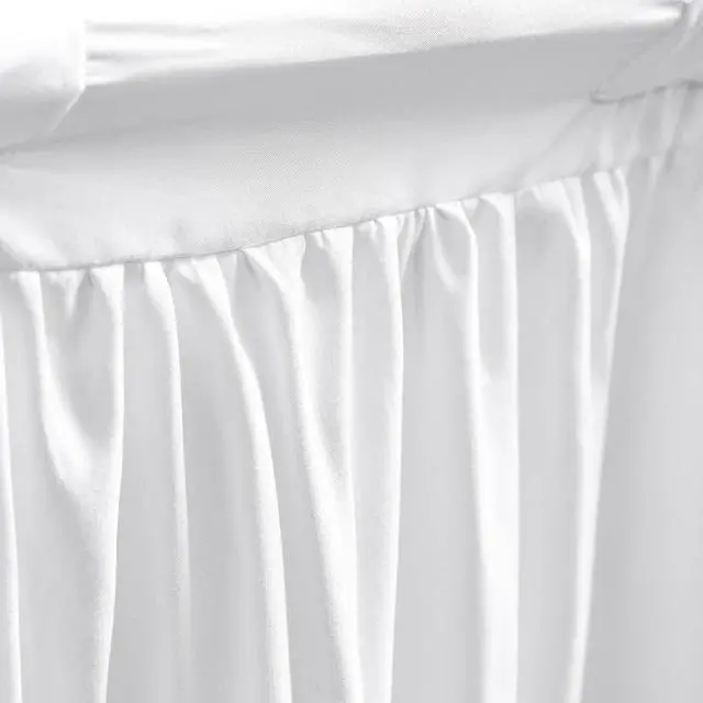 Alt view image 3 of 4 - White Microfiber Dorm Desk Skirt - 32" Length