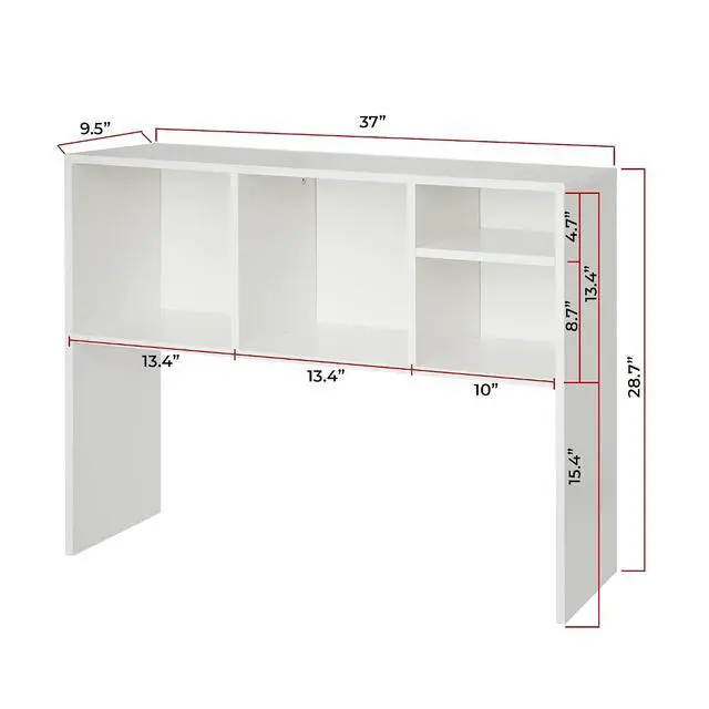 Alt view image 2 of 6 - The College Cube - Desk Bookshelf - White Color
