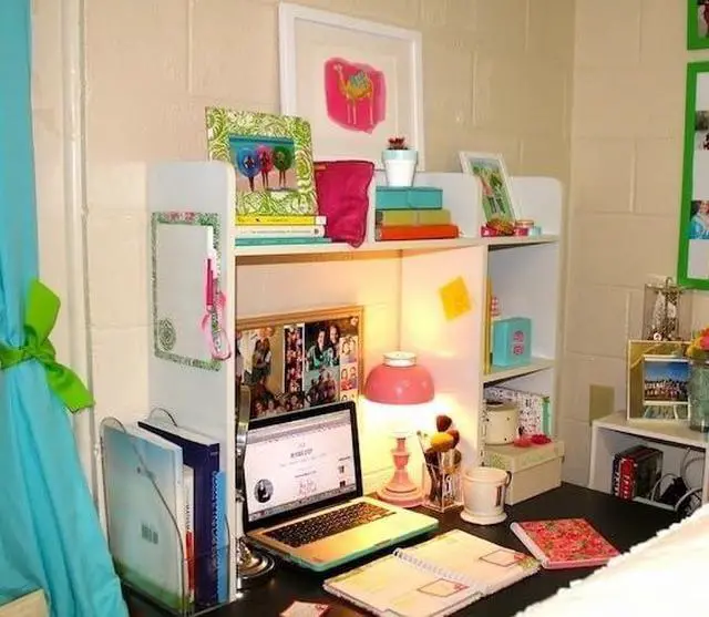 Main image of Classic Dorm Desk Bookshelf - White