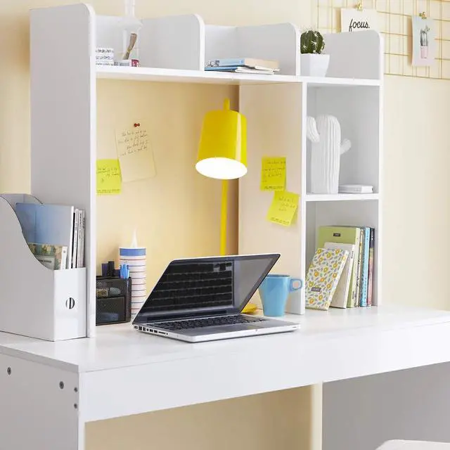 Alt view image 6 of 7 - Classic Dorm Desk Bookshelf - White