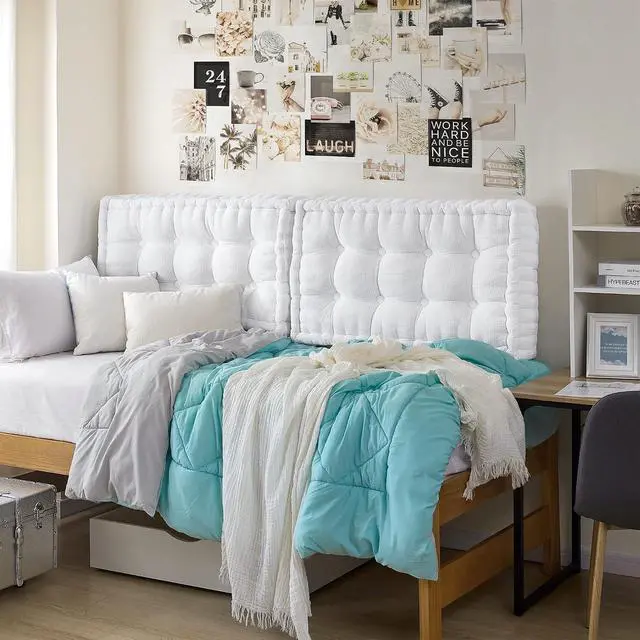 Alt view image 4 of 5 - Rainha® - Ultra Thick Tufted College Headboard - Pure White
