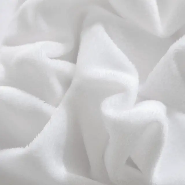 Alt view image 5 of 5 - 42" Length Luxury Plush Dorm Desk Skirt - White