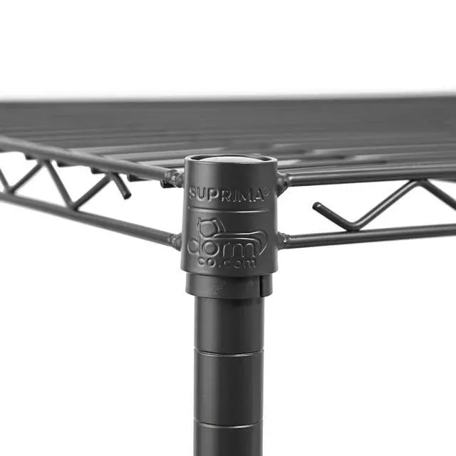 Alt view image 2 of 2 - Over the Bed Shelf Supreme - Suprima® Adjustable Shelving - Black