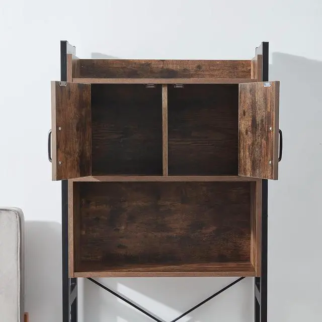 Alt view image 6 of 7 - Yak About It® Dorm Hutch - Over the Fridge Organizer - Dark Wood Walnut