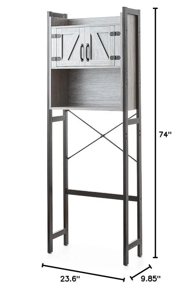 Alt view image 3 of 7 - Yak About It® Dorm Hutch - Over the Fridge Organizer - Gray Walnut