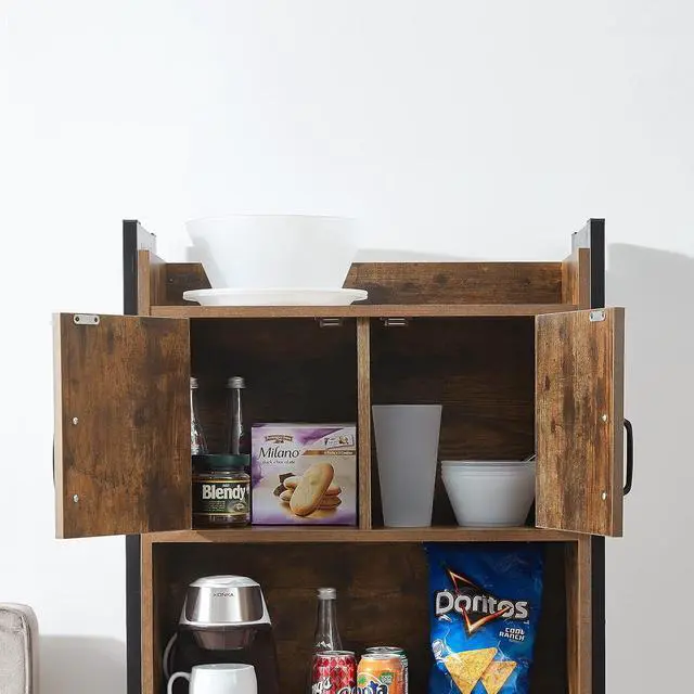 Alt view image 5 of 7 - Yak About It® Dorm Hutch - Over the Fridge Organizer - Dark Wood Walnut