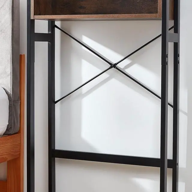 Alt view image 7 of 7 - Yak About It® Dorm Hutch - Over the Fridge Organizer - Dark Wood Walnut