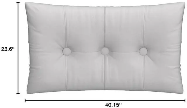 Alt view image 2 of 7 - Rainha - Plush Tufted College Headboard - Light Gray