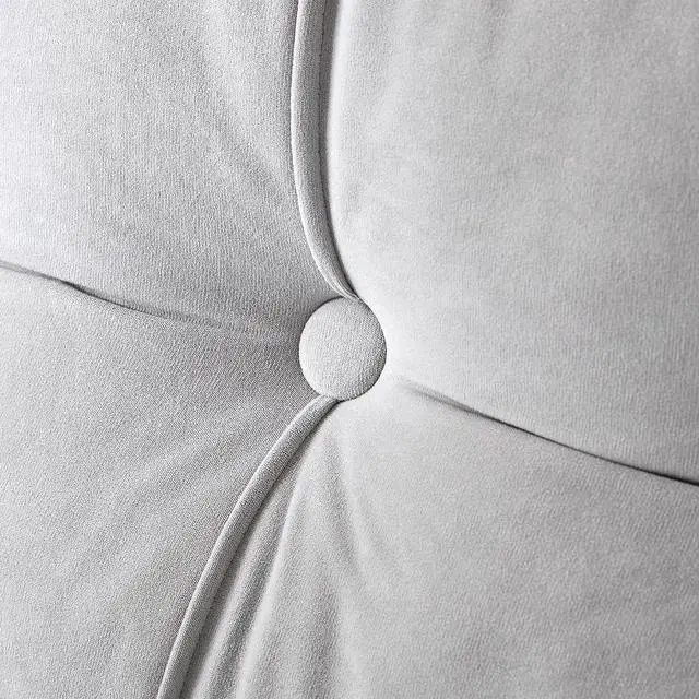 Alt view image 7 of 7 - Rainha - Plush Tufted College Headboard - Light Gray