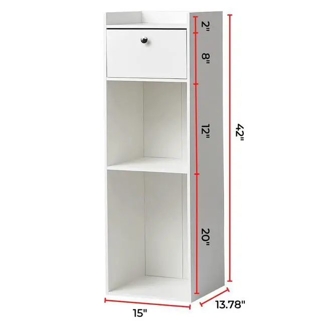 Alt view image 3 of 7 - Yak About It Extra Tall Bookcase Table - White